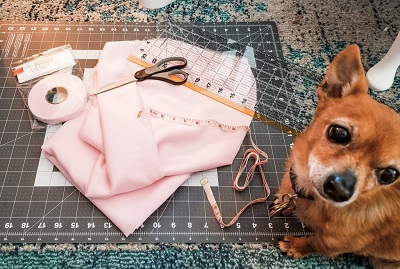 Makeover an old lampshade and make it into a beautiful shabby chic lampshade with a quick and simple DIY no sew fabric project.