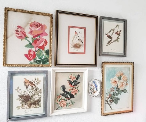 Vintage Style Cottage Gallery Wall