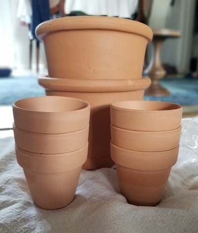 Terracotta Pots unpainted for DIY Project