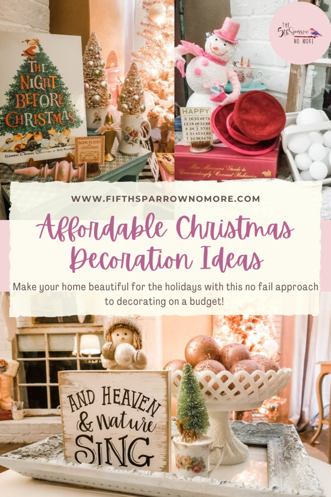 Decorate on a budget for Christmas using things we have at home, thrift shopping and swap parties.