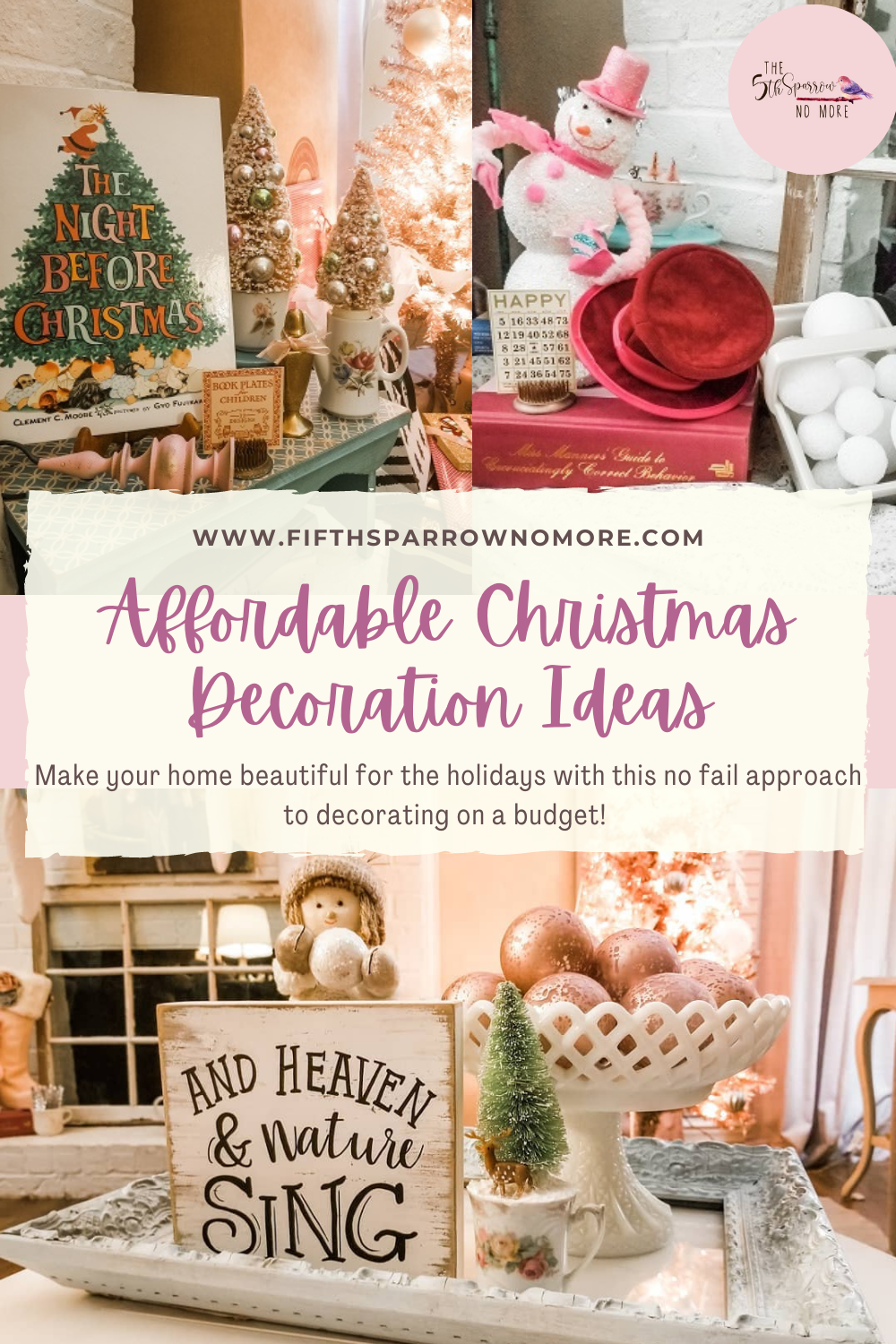 Decorate on a budget for Christmas using things we have at home, thrift shopping and swap parties.