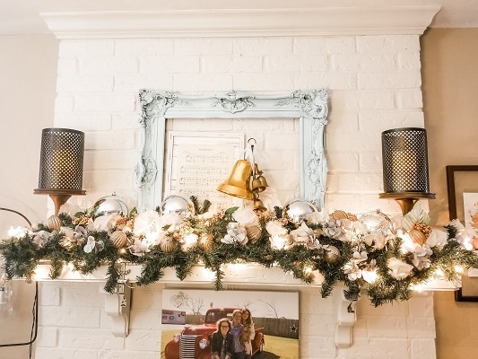 Frame Makeover Christmas Mantel