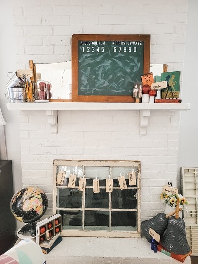 Back to school decorating ideas for your mantel