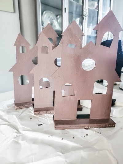 DIY your own two sided holiday houses for Halloween and for Christmas