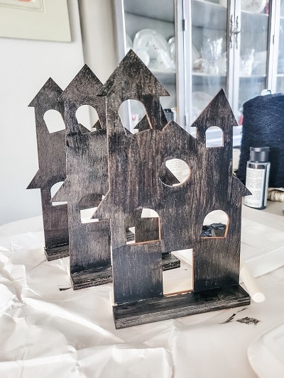 DIY your own two sided holiday houses for Halloween and for Christmas