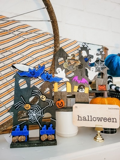 Easily Decorate A Miniature Wood House For Halloween And Christmas