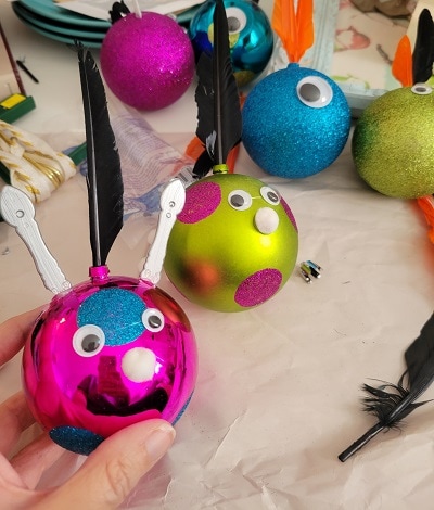 DIY Monsters from ornaments