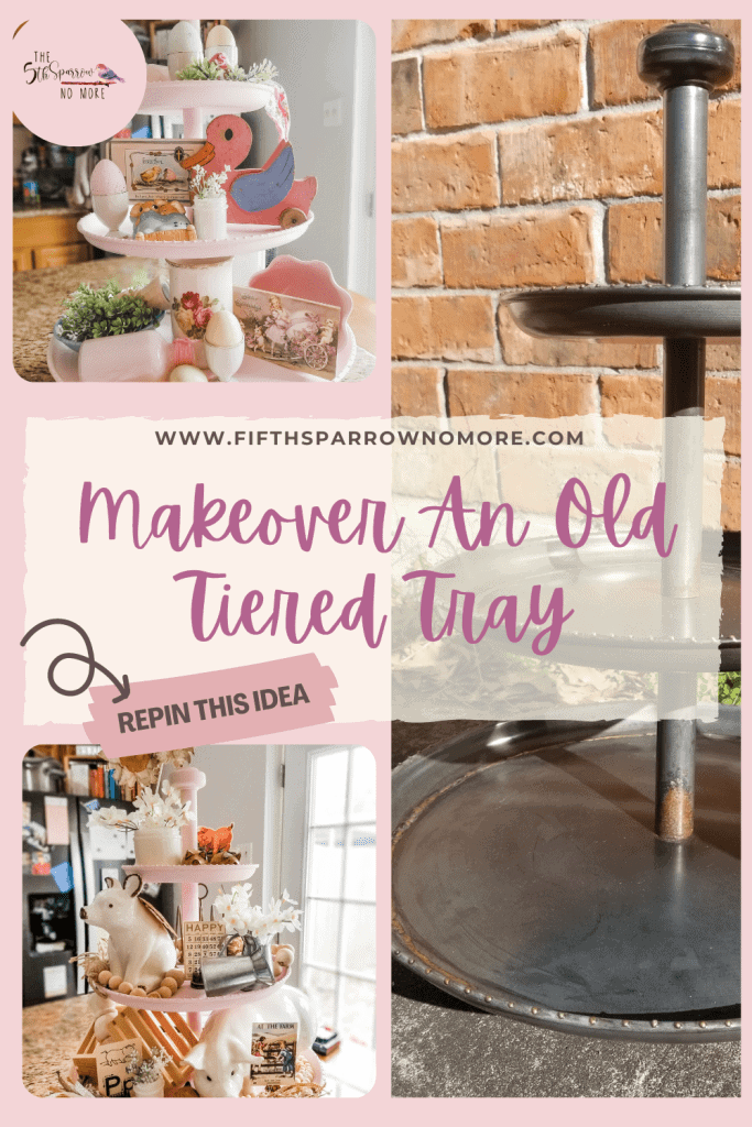 Makeover a tiered tray with paint and decorate for holidays and everyday