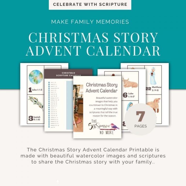 Christmas Story Advent Calendar Printable - The Fifth Sparrow No More