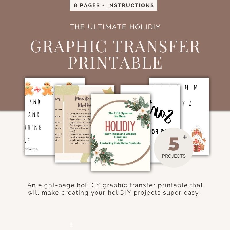 HoliDIY Graphic Transfer Printable