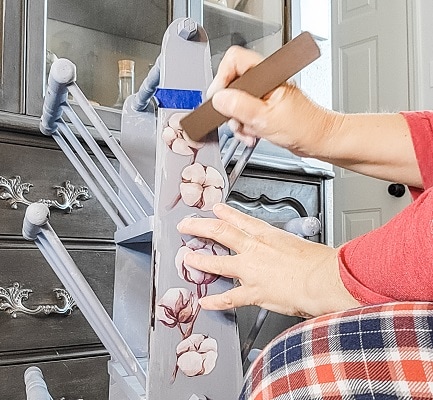 Upcycle and repurpose a magazine rack with Dixie Belle paint and transfers