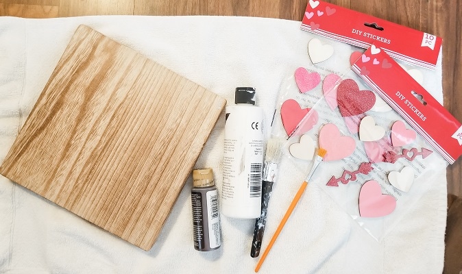 simple DIY Valentine craft - create a wood love letter