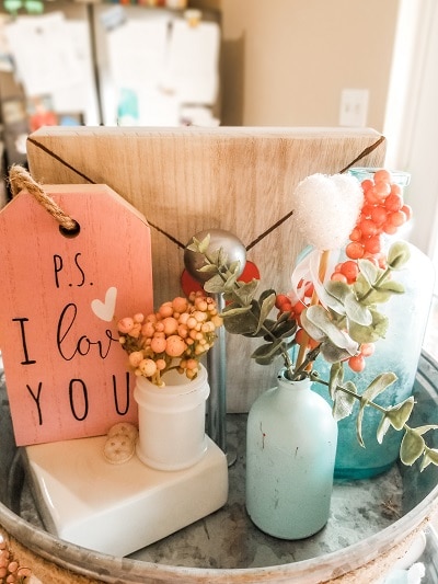 create a wood love letter to include in a Valentine tiered tray