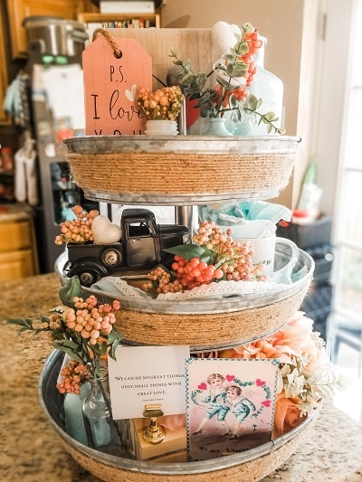 create a wood love letter to include in a Valentine tiered tray