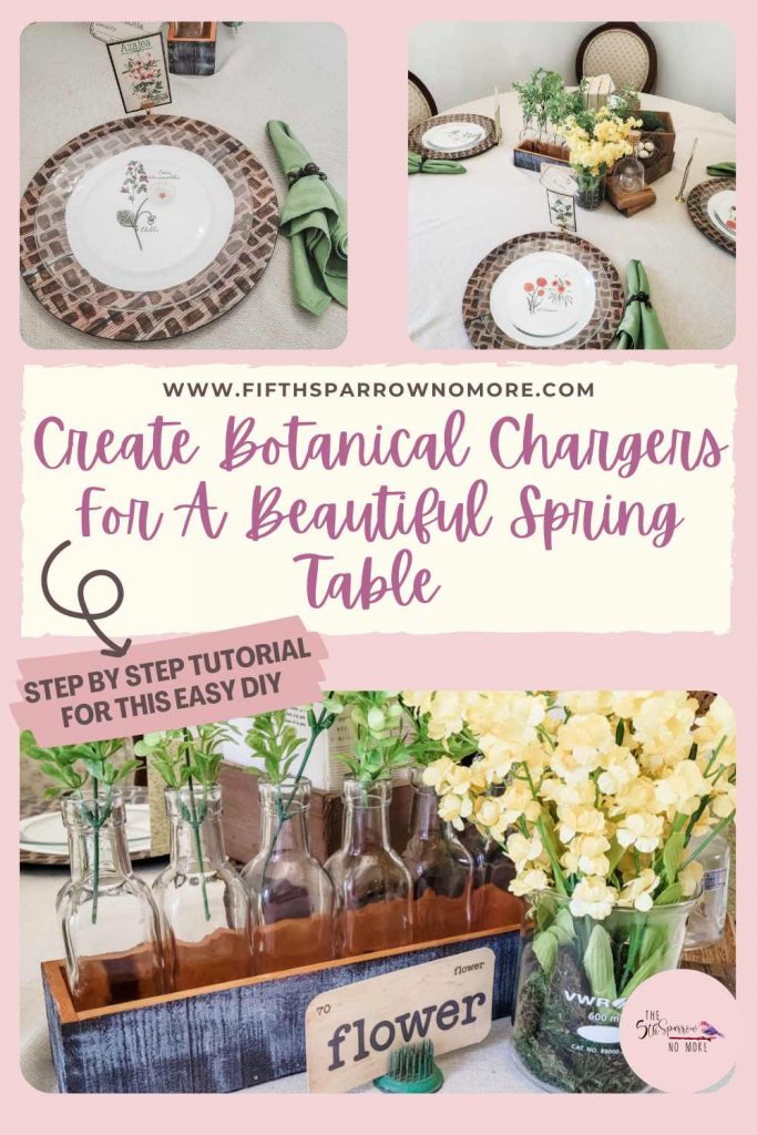 Botanical Chargers For A Spring Table Pinterest Pin