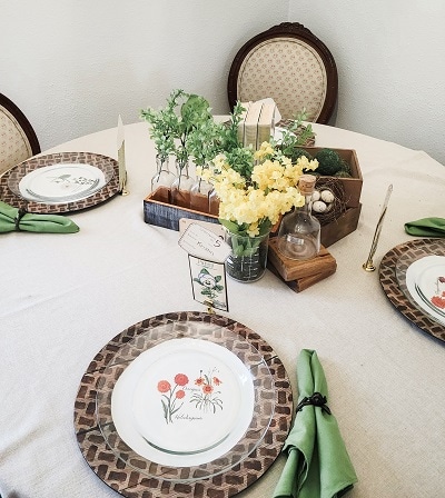 A Spring Table Inspired By Botanical Prints