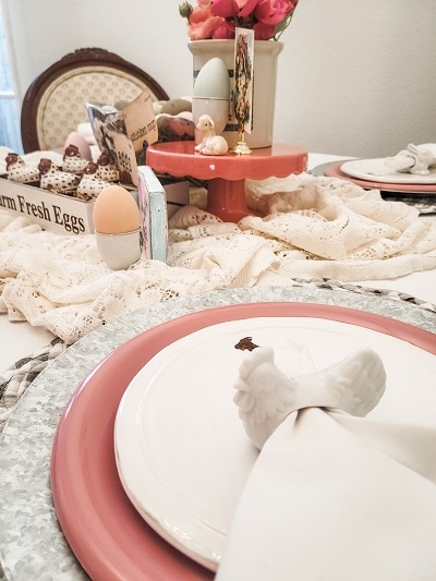 Create A Farmhouse Tablescape For Easter - The Fifth Sparrow No More