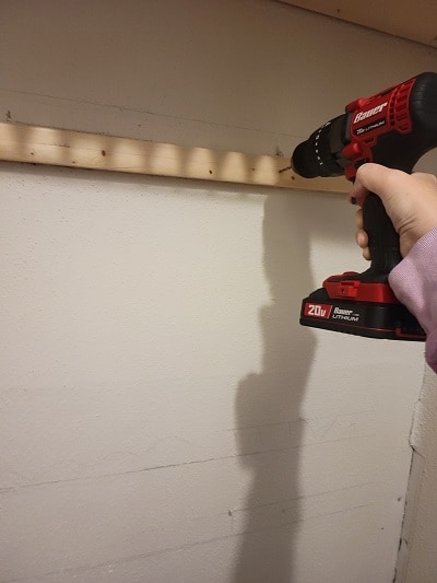 tool storage with pegboard