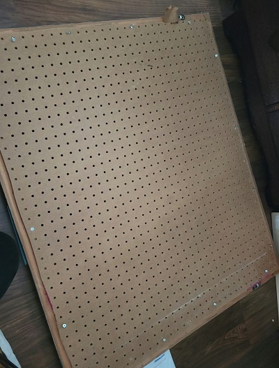 Pegboard Attached To Frame