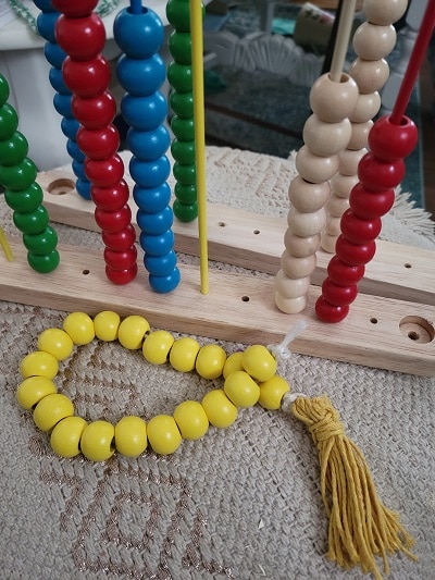 Upcycle A Bead Toy To Make A Bead Garland