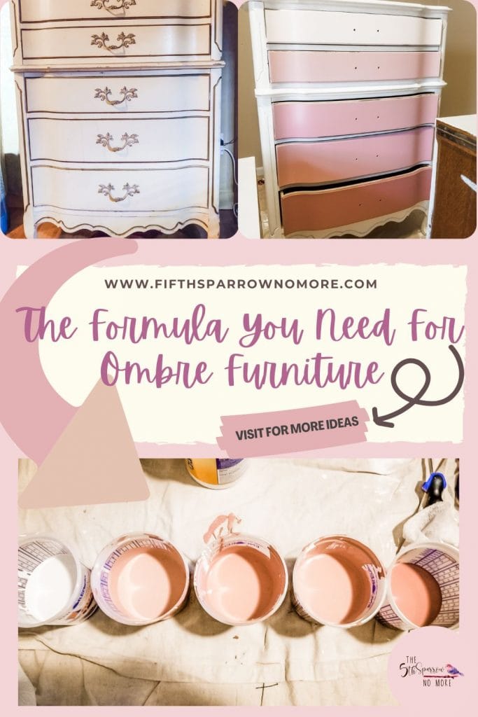 Ombre furniture and sewing vignettes