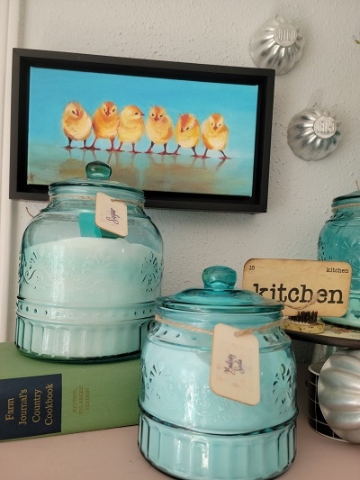 glass canisters for the kitchen mixing in vintage pieces with kitchen flash card
