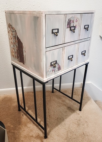 The Fifth Sparrow No More shows how to turn a nightstand into a card catalog