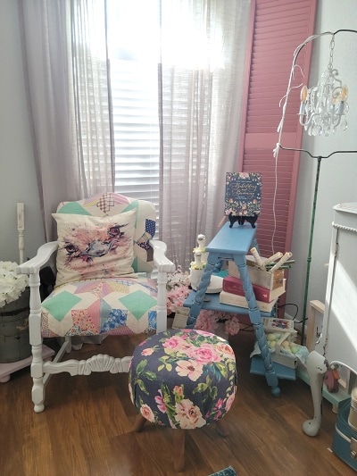 Stool In Pastel Farmhouse