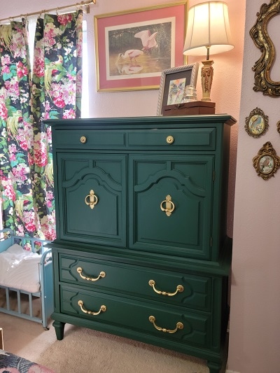 Emerald on sale green dresser