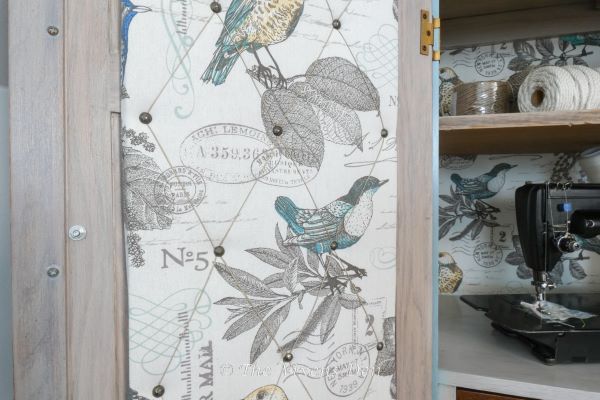 Bird Theme Fabric Corkboard Makeover Project