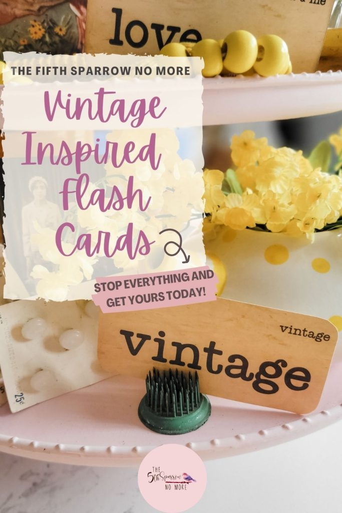 Using vintage flashcards is a simple, cute and fun décor idea for your home.