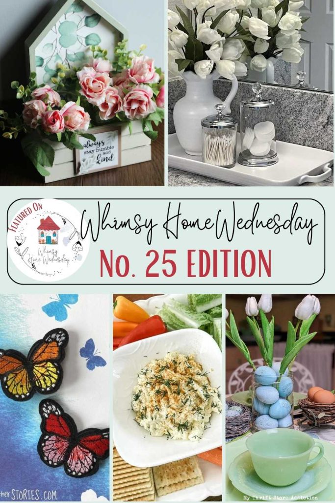 Whimsy Home Wednesday Blog Link Party 25 Pinterest pin