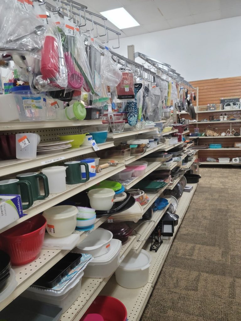 Kitchen aisle at my local thrift store