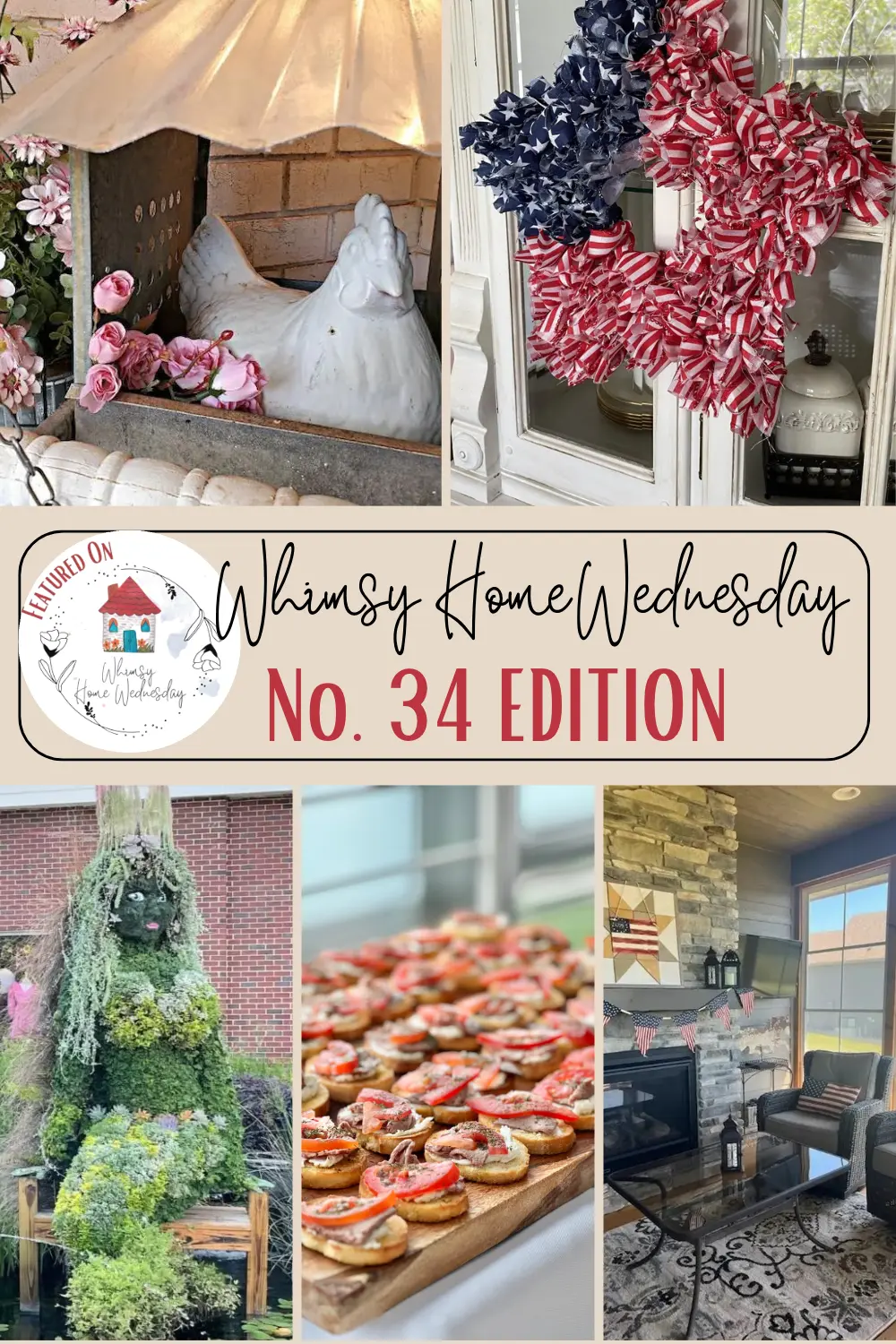 Join us on Whimsy Home Wednesday Blog Link Party No. 34 and see host projects, the features from the previous week and link up your posts!