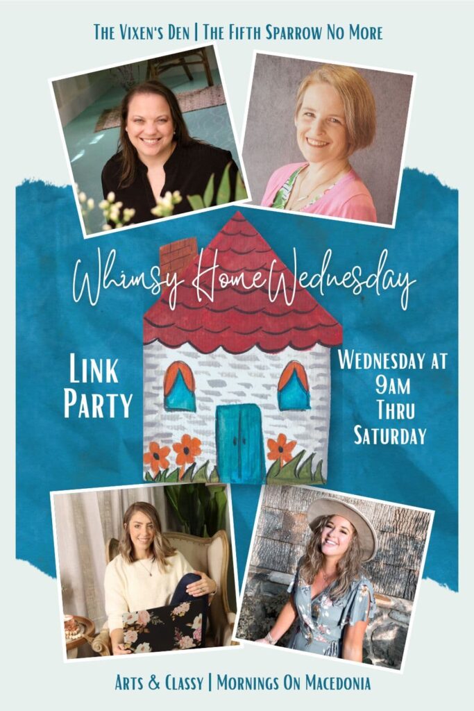 Join us on Whimsy Home Wednesday Blog Link Party No. 46 and see host projects, the features from the previous week and link up your posts!
