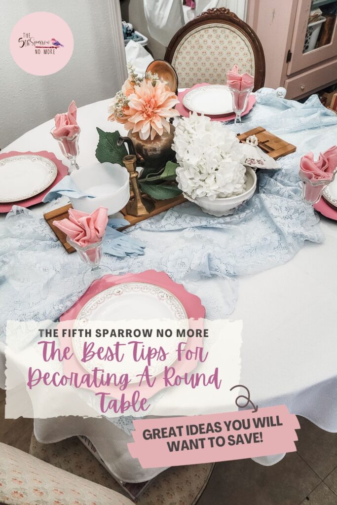 I have some table decor ideas and the best tips for decorating a round dining table in your kitchen, a breakfast nook, or in your dining room.