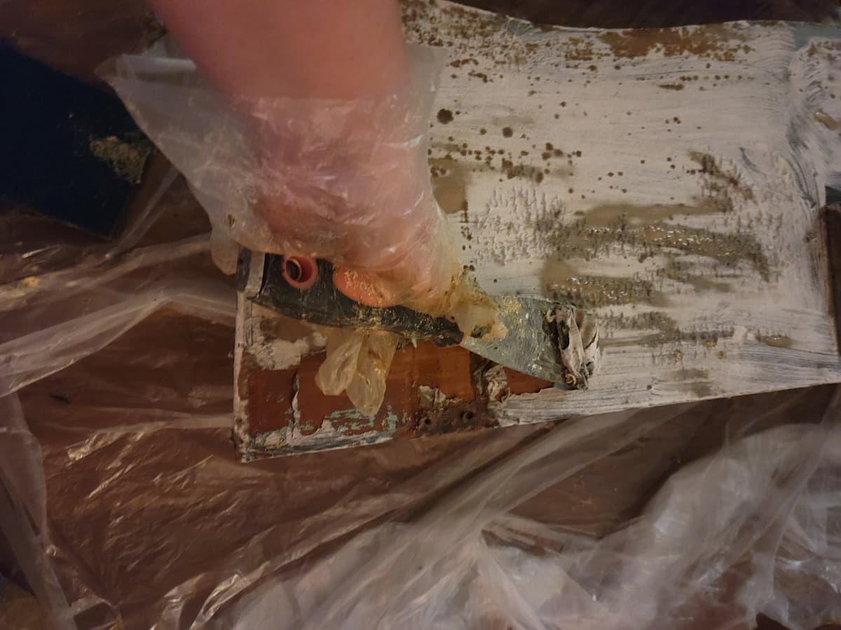 Stripping furniture paint