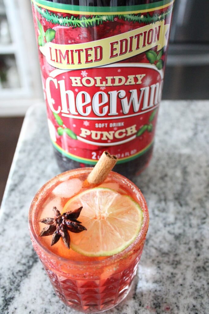 cheerwine and glass of punch
