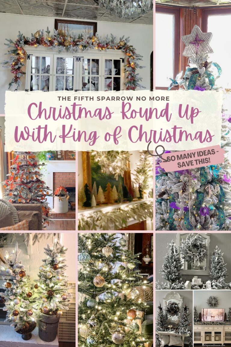 Collection of my blogging friends with decor from mantels to trees. This is the best Christmas round up featuring King Of Christmas.