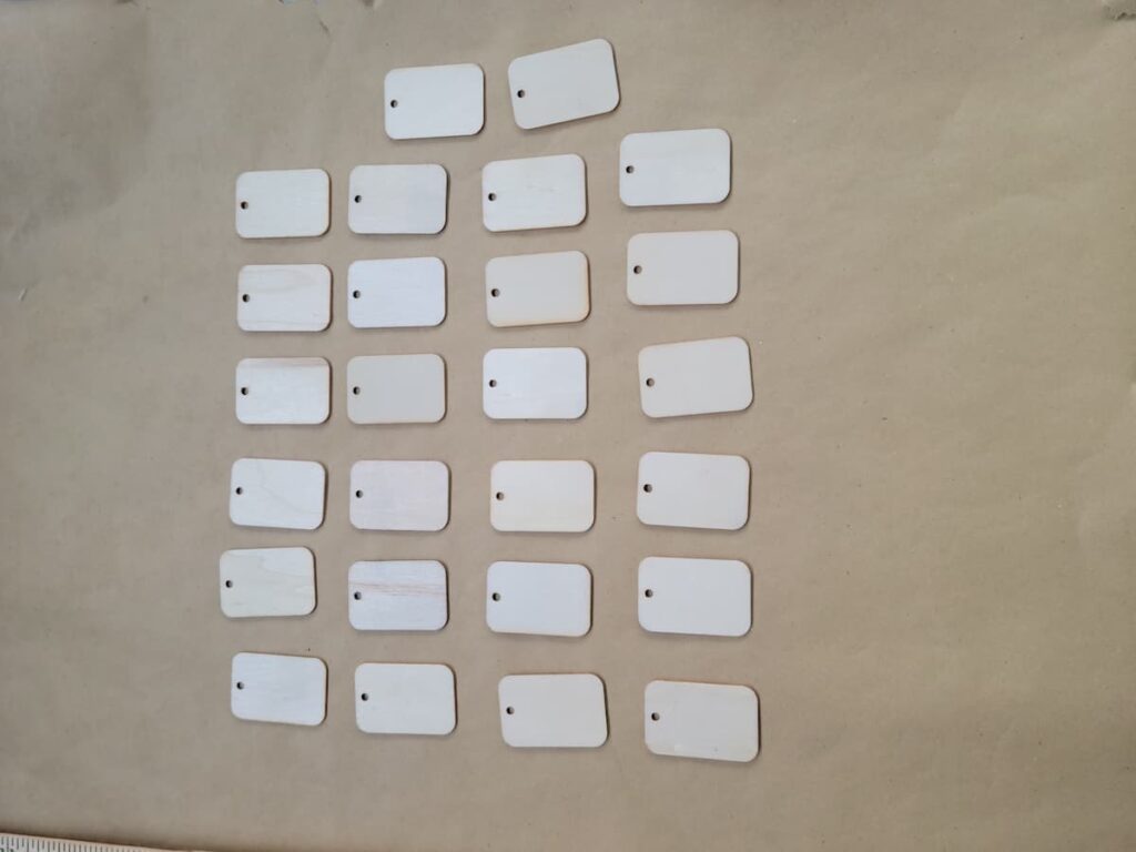Wooden Tags For Countdown Numbers