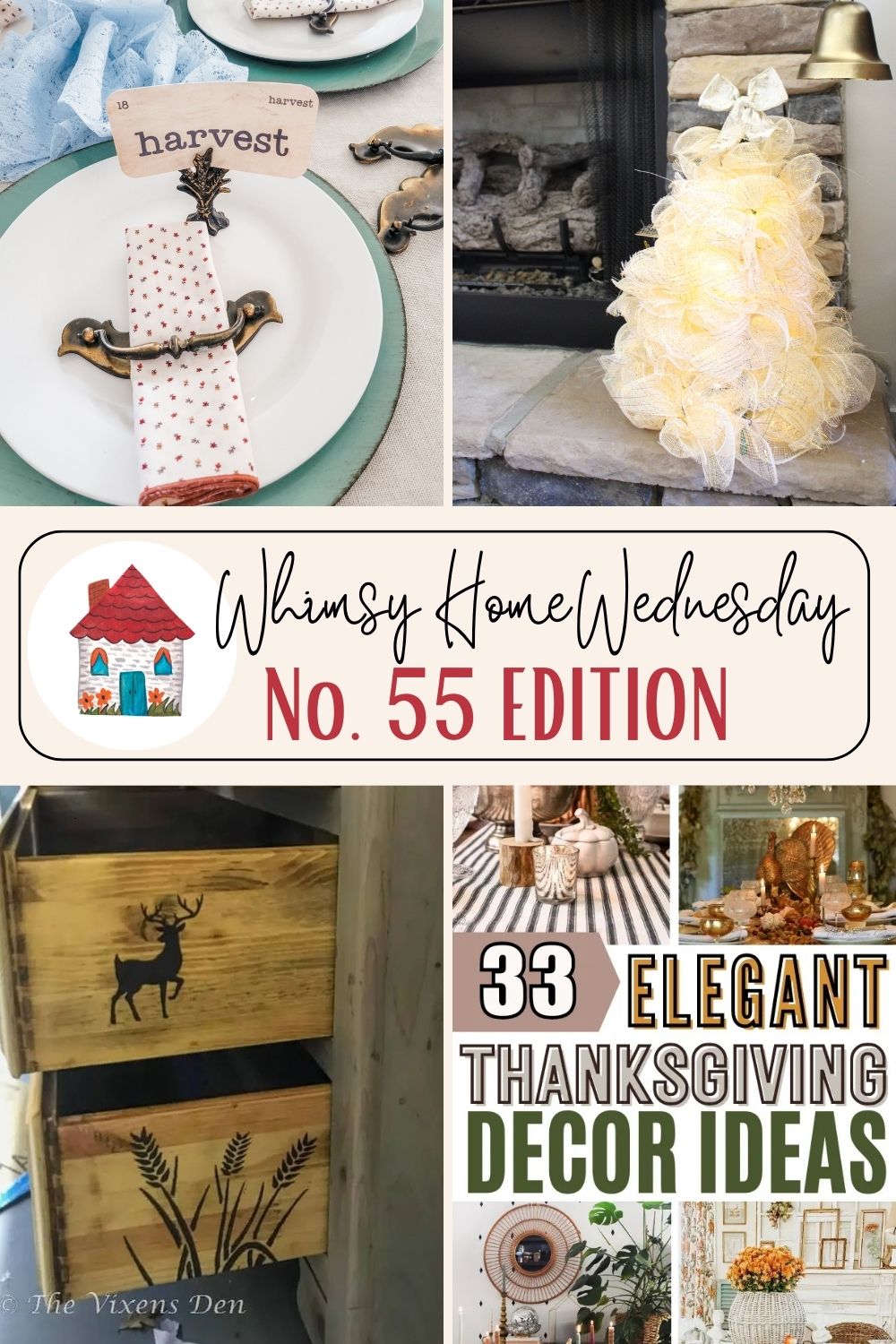Whimsy Home Wednesday Blog Link Party No. 55
