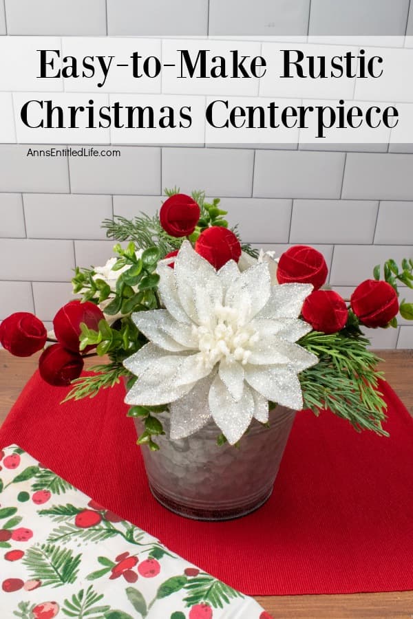 red and white christmas centerpiece