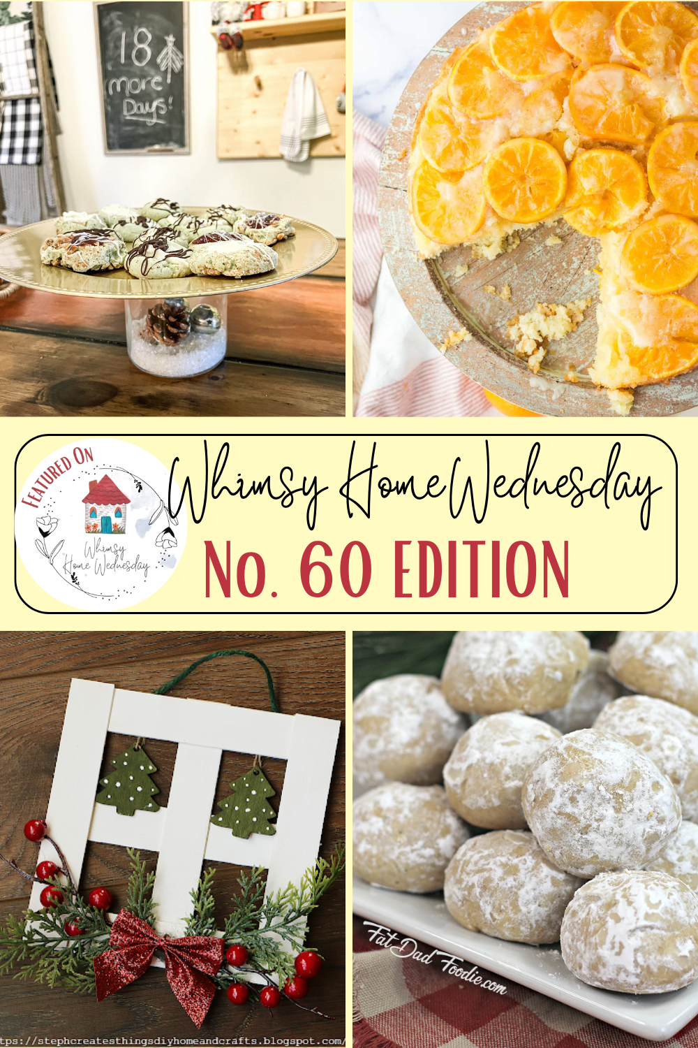 Join us on Whimsy Home Wednesday Blog Link Party No. 60 and see host projects, the features from the previous week and link up your posts!