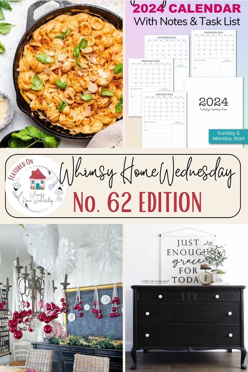 Join us on Whimsy Home Wednesday Blog Link Party No. 62 and see host projects, the features from the previous week and link up your posts!
