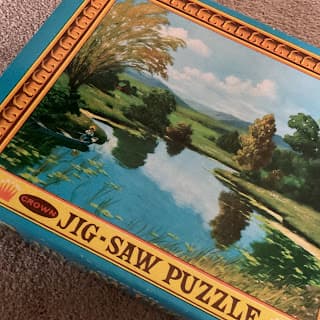 vintage puzzle box