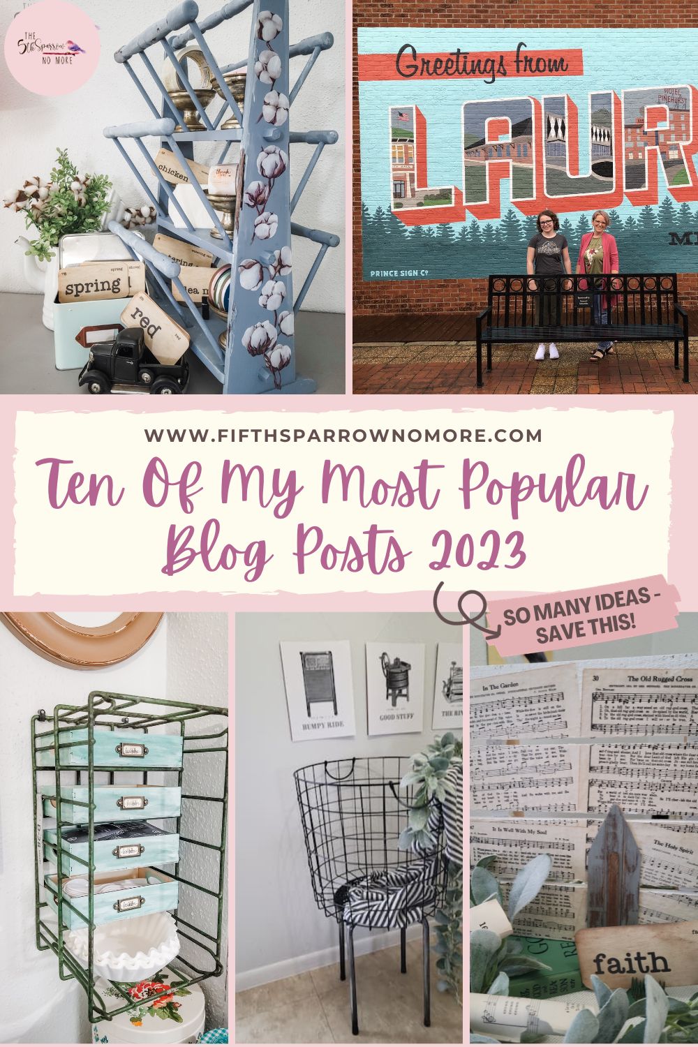 The most popular blog posts in 2023 embody the "fifth sparrow no more" idea which is to find thrifty ways to makeover furniture and décor.