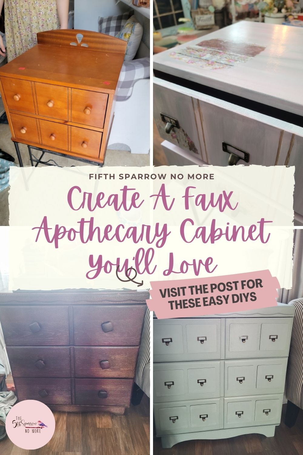 How To Makeover A Dresser Into A Faux Apothecary Cabinet
