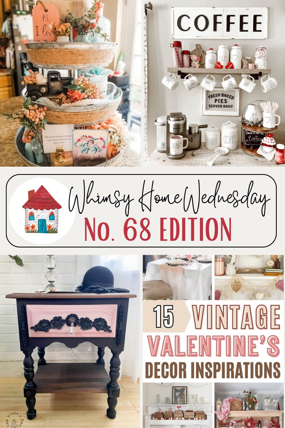 Join us on Whimsy Home Wednesday Blog Link Party No. 68 and see host projects, the features from the previous week and link up your posts!