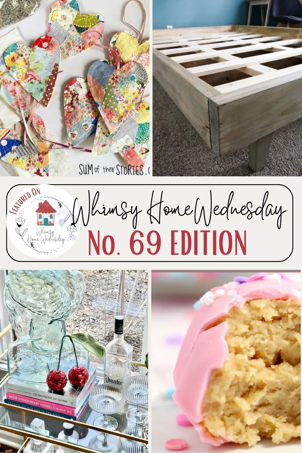 Join us on Whimsy Home Wednesday Blog Link Party No. 69 and see host projects, the features from the previous week and link up your posts!