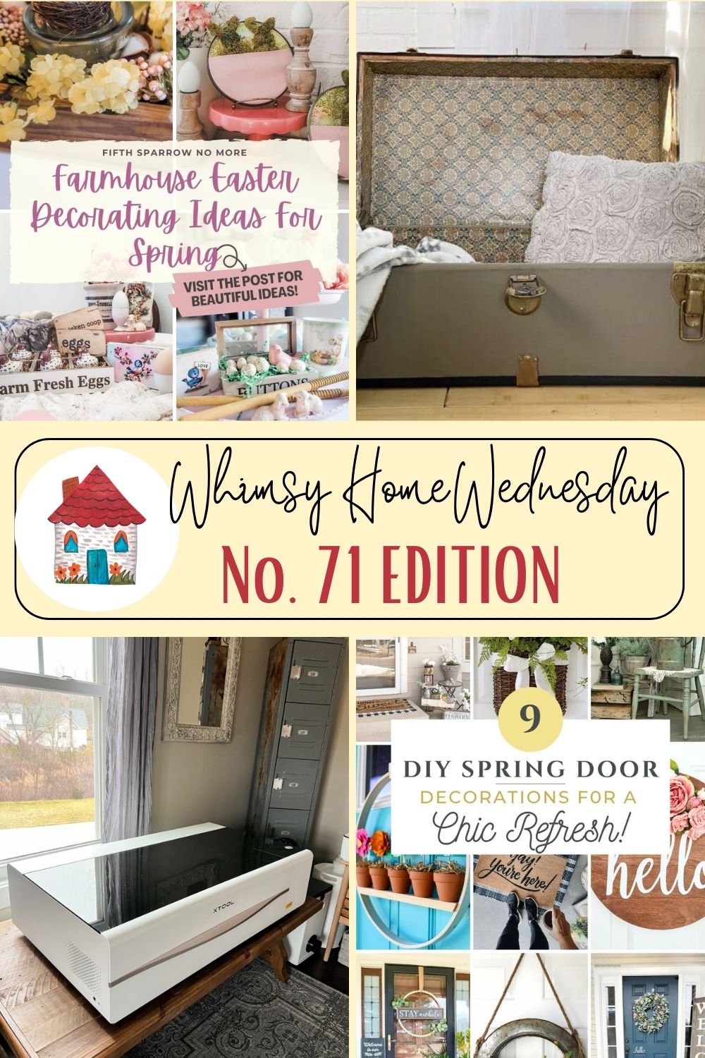 Join us on Whimsy Home Wednesday Blog Link Party No. 71 and see host projects, the features from the previous week and link up your posts!
